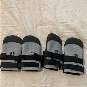 All-Weather Dog Shoes - Gray and Black with Straps